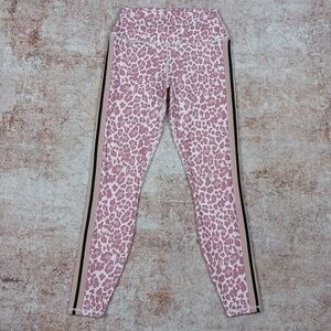 Spiritual Gangster Intent Pink Animal Print Side Stripe 7/8 Leggings